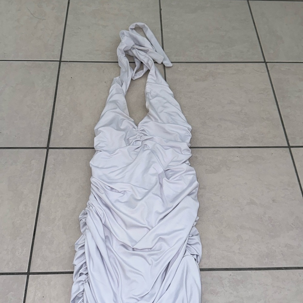 Amazon white halter dress